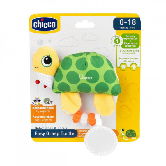 CHICCO JUEGO SONAJERO TELA TORTUGA 0-18M