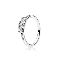 PANDORA Joyería Anillo en Plata de Ley Brillo de Cuento de Hadas 196242CZ