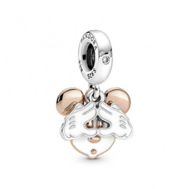 PANDORA San Valentín Charm Colgante Doble Mickey Mouse de Disney 780112C01