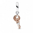 PANDORA Charm Llave y Corazón Deslizante en Dos Tonos ​ 782510C00