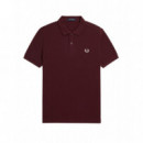 Polos Polo FRED PERRY M6000 Rojo Oscuro / Crudo