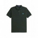 Polos Polo FRED PERRY M6000 Verde Noche / Azul Bahía