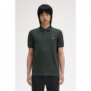 Polos Polo FRED PERRY M6000 Verde Noche / Azul Bahía