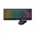 Teclado + Raton Krom Kabala Inalambrico Rgb Negro