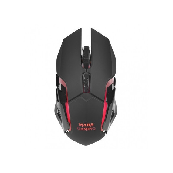 Raton MARS GAMING Inalambrico Negro-rojo Mmw