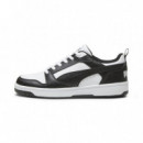 Zapatilla PUMA Rebound V6 Low Negro-blanco