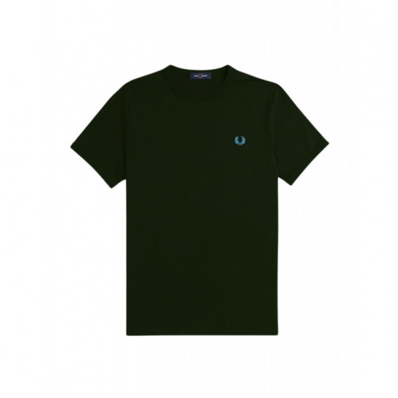 Camisetas Hombre Camiseta Fred Perry Ringer M3519 Verde Noche