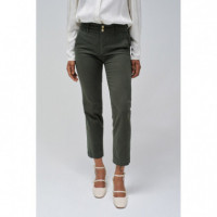 SALSA JEANS Vaqueros Mujer Pantalones Salsa Chinos Secret Push In Cropped Slim Verde