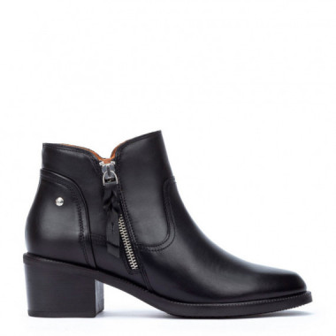 Pikolinos Botas con cremallera y tacón medio W2D-8674-BLACK