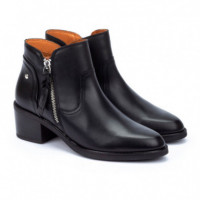 PIKOLINOS Botas con Cremallera y Tacón Medio W2D-8674-BLACK