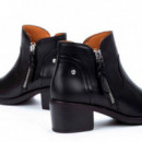 PIKOLINOS Botas con Cremallera y Tacón Medio W2D-8674-BLACK