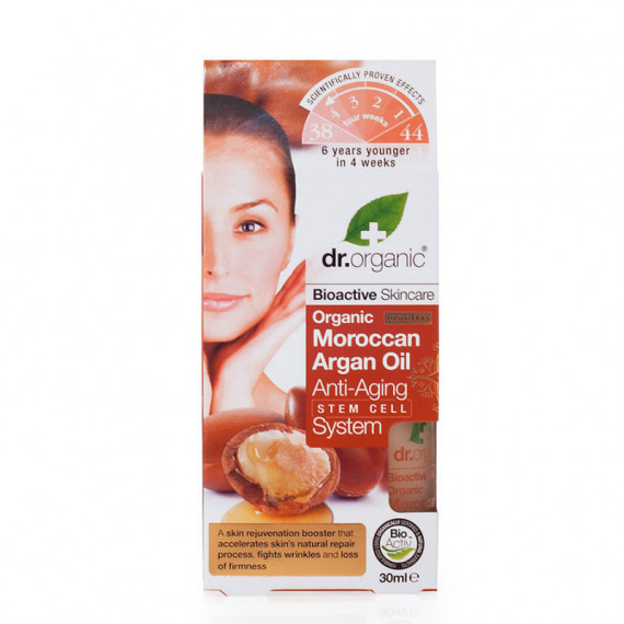 DR ORGANIC Argán Orgánico Aceite de Argan Organico Anti Edad con Sistema de Celulas Madre, 30ML