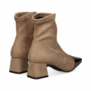 Botin Puntera Cahrol+ante Negro+beige  MISS ELASTIC