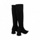 Bota Puntera Charol+ante Negro  MISS ELASTIC