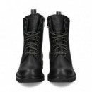 Botin Cordon Pelo Interior Napa Negro  PANAMA JACK