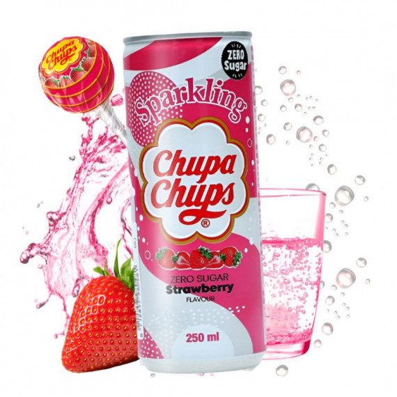 Refresco Chupa Chups Sour sabor a fresa Zero