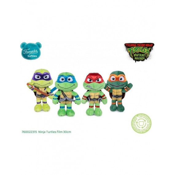 Peluches Tortugas Ninja 30CM  FAMOSA SOFTIES