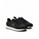 Runner Laceup Low Mg Mix Black/bright Wh  CALVIN KLEIN