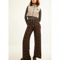 Pantalones Mujer Pantalón XANTIK Goma Cintura Black Dots & Stars