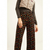 Pantalones Mujer Pantalón XANTIK Goma Cintura Black Dots & Stars