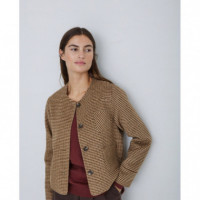 Chaquetas Mujer Chaqueta YERSE Gabrielle Handmade Reversible Ocre