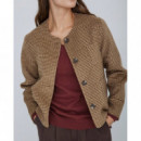 Chaquetas Mujer Chaqueta YERSE Gabrielle Handmade Reversible Ocre