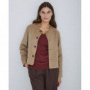 Chaquetas Mujer Chaqueta YERSE Gabrielle Handmade Reversible Ocre