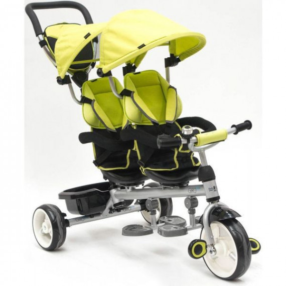 Triciclo Gemelar Twin Verde  QPLAY