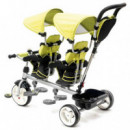 Triciclo Gemelar Twin Verde  QPLAY