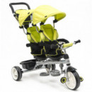 Triciclo Gemelar Twin Verde  QPLAY