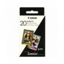 CANON Papel Fotografico 20 Hojas Zink Zoemini 2X3MM/5CM X 7.6CM