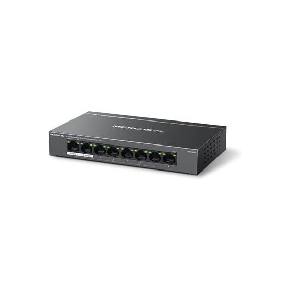 MERCUSYS MS108GP Switch Ethernet 8 Puertos con 7 Puertos+  PoE 1000Mbps 65W LARGO ALCANCE 250M