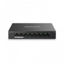 MERCUSYS MS108GP Switch Ethernet 8 Puertos con 7 Puertos+  PoE 1000Mbps 65W LARGO ALCANCE 250M