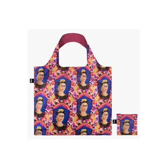 LOQI Fk.tf Bolsa Plegable Recicable Frida Khalo el Marco 50X42CMS/ hasta 20KGS