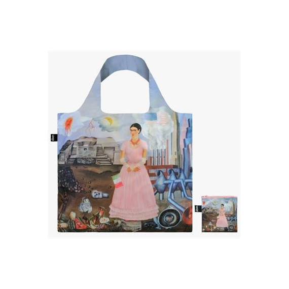 LOQI Fk.sf Bolsa Plegable Frida Khalo Retrato entre Mexico y Estados Unidos 1932 50X42CMS/HASTA 20KG