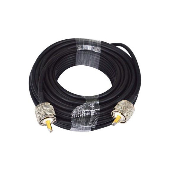 JETFON Cable para Antena Base RG-58 16MTRS con 2 Conector PL-259