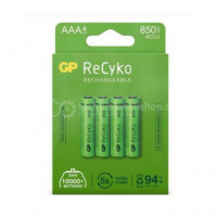 GP Pack de 4 Pilas Aaa Recargables 850MAH Recyko