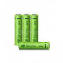 GP Pack de 4 Pilas AAA Recargables 850mAh Recyko