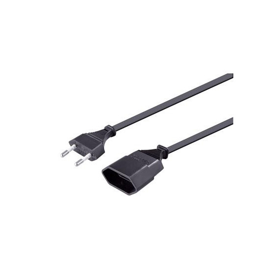 Cable Extensor Corriente Europeo 3MTRS Negro  LALO