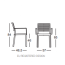 Silla Apilable Emilia Color Gris Claro Scab Design®  SCAB DESIGN