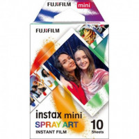 FUJIFILM Instax Mini Pack de 10 (pelicula Instantanea) Spray Art