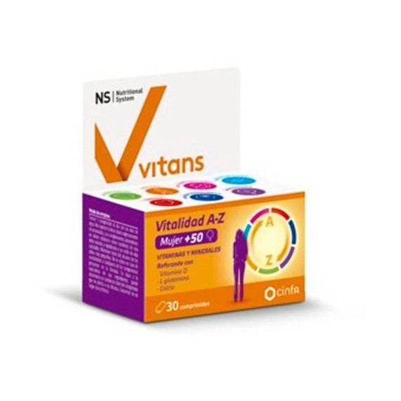 Ns Vitans Vitalidad A-z Mujer 50+ 30 Comprimidos  CINFA