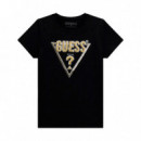 Camiseta de Punto con Lentejuelas Kids  GUESS