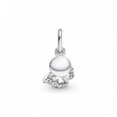 PANDORA Moments Charm Colgante Doble en Plata de Ley Mariposa Azul & Cita 790757C01