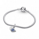 PANDORA Moments Charm Colgante Doble en Plata de Ley Mariposa Azul & Cita 790757C01