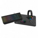 Pack Gaming KROM Teclado+ratón+auriculares+alfombrilla