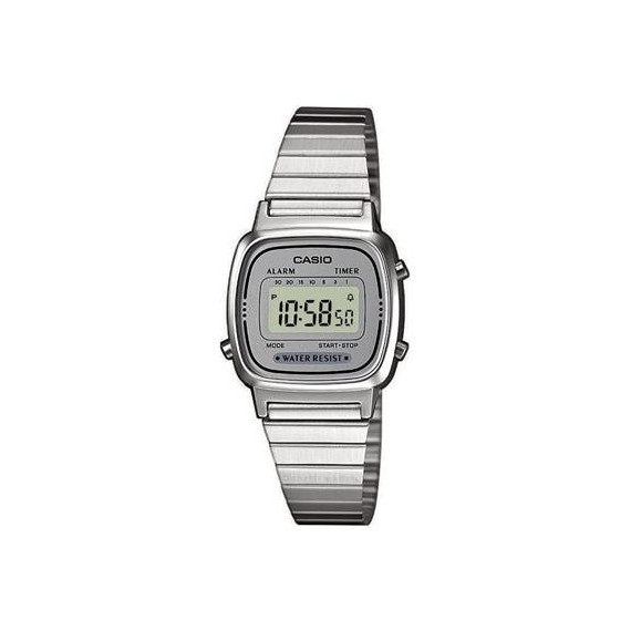 CASIO Coleccion LA670WEA-7EF Reloj Digital, Acero Inoxidable, Fecha, Alarmas, Resistente Al Agua