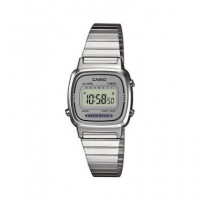 CASIO Coleccion LA670WEA-7EF Reloj Digital, Acero Inoxidable, Fecha, Alarmas, Resistente Al Agua