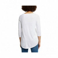 ESPRIT Camiseta White 990EE1K330-100