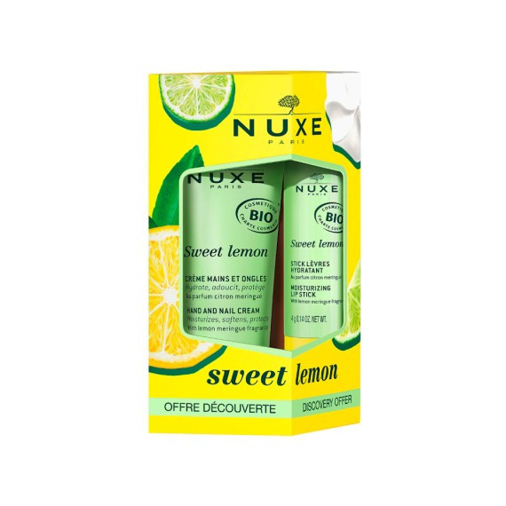 Nuxe Sweet Lemon Crema Manos + Stick Labial (lim.)  NUXE ESPAÑA